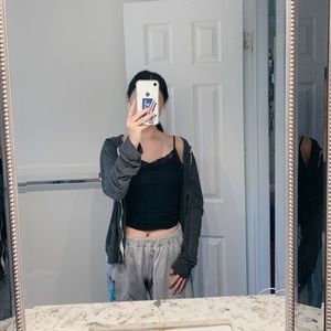 Brandy Melville John Galt Zip-up sweater